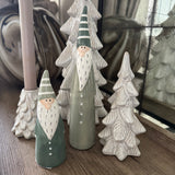Tall Slim Green Ceramic Santa&nbsp;
Available in 2 sizes &amp; Shades of&nbsp; green - Medium 14cm &amp; Large 22cm