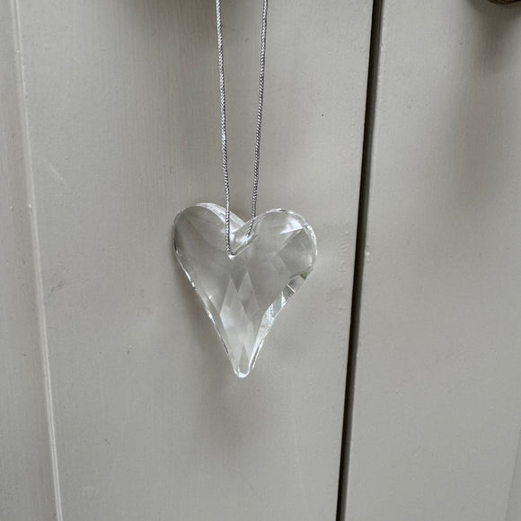 Crystal Hanging Decoration - Heart 4.5cm