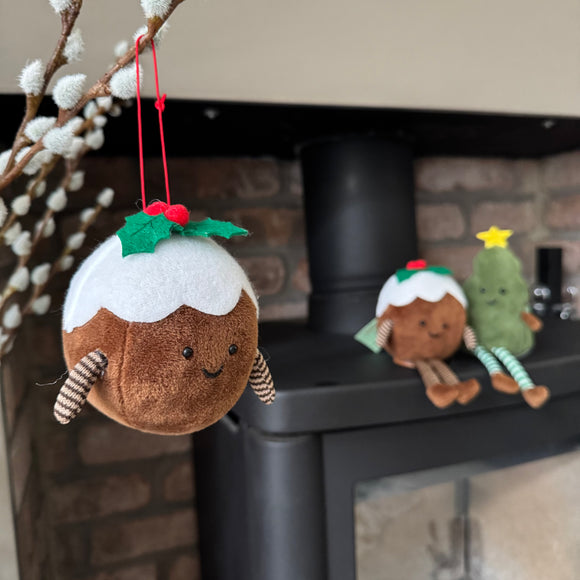 Fabric Soft Plush Hanging Christmas Pudding