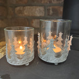 Christmas Tree metal T-Light pot Holder - 2 sizes