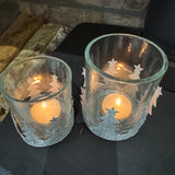 Christmas Tree metal T-Light pot Holder - 2 sizes