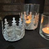 Christmas Tree metal T-Light pot Holder - 2 sizes