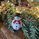 Ceramic hanging small classic Snowman Tree Decoration