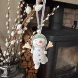Hanging Cute Ceramic Snowmen - 3 styles