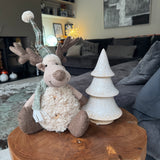 Off White Ceramic Fir Tiered Tree H25cm