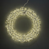 Silver Light Up Round Wreath 40cm