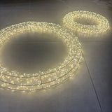 Silver Light Up Round Wreath 40cm