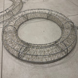 Silver Light Up Round Wreath 40cm