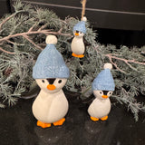 Christmas Ceramic hanging Penguin with blue hat