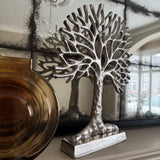 Aluminium Silver Tree of Life H36cm