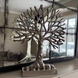 Aluminium Silver Tree of Life H36cm