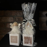 Christmas Small Gift - Sitting Angel & Votive Gift Wrapped
