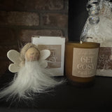 Christmas Small Gift - Sitting Angel & Votive Gift Wrapped