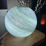 Glass Sphere Hand Blown Lamp - Sage Green