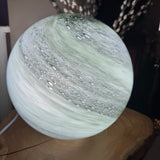 Glass Sphere Hand Blown Lamp - Sage Green
