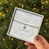 Life Charms the Thoughtful Jewellery Co.


Just Because Silver plated Christmas Bracelet Collection;
Charm - sparkling silver star
Quote - For my lovely Granddaughter