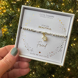 Life Charm Christmas Silver Bracelet - ‘Beautiful Friend'