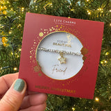 Life Charm Christmas Silver Bracelet - ‘Beautiful Friend'