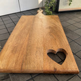 Wooden Long Chopping Board with heart