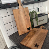 Wooden Long Chopping Board with star