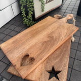 Wooden Long Chopping Board with star
