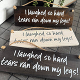 Wooden Hanging Sign - "I love you to the moon & back"