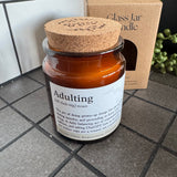 Glass Jar Candle - Adulting definition