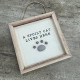 Ceramic Round Quotable Coaster -  Cat mum....