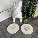 Ceramic Round Quotable Coaster - Dog dad...