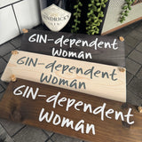 Wooden Hanging Sign - "Gin & Tonic - how classy people get shitfaced!"