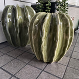 Olive Pod Ribbed Vases | 2 Sizes