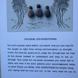 Framed Pebble Script Art - Our Mum, Our Everything