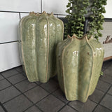 Green Seeded Pod Vases - 2 sizes