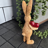 Standing Ruth Rabbit Holding a Red Heart