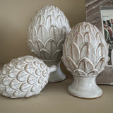Neutral Distressed Glazed Artichoke Ornament
Available in two sizes - Small 13cm &amp; Large 19.6cm