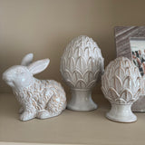 Neutral Distressed Artichoke Ornament - 2 sizes
