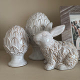 Neutral Distressed Artichoke Ornament - 2 sizes