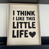 Quotable Hanging Frame Sign 40cm - 'Think I like this life..'