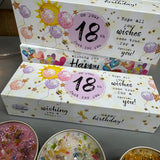 Just Because 3 Lites Collection - 3 fragrances with sprinkles of glitter &amp; tiny gems for that pretty finishing touch..&nbsp;
Quotes on the colourful gift box with image of keys read;
On your 18th&nbsp; just for you..
Hope all your wishes come true..for a special you!
Wishing you a very... Happy Birthday&nbsp;