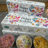 Just Because 3 Lites Collection - 3 fragrances with sprinkles of glitter &amp; tiny gems for that pretty finishing touch..&nbsp;
Quotes on the colourful gift box with image of keys read;
Wishing you a Happy Birthday just for you
Hope all your wishes come true... for a special you!&nbsp;