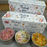 Just Because 3 Lites Collection - 3 fragrances with sprinkles of glitter &amp; tiny gems for that pretty finishing touch..&nbsp;
Quotes on the colourful gift box with image of keys read;
Just to say Thank you so much!
Thank you ever so much.&nbsp; It really was a lovely touch!