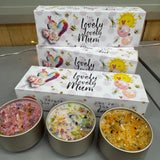 Just Because 3 Lites Collection - 3 fragrances with sprinkles of glitter &amp; tiny gems for that pretty finishing touch..&nbsp;
Quotes on the colourful gift box with image of keys read;
For a lovely lovely Mum
Forget the rest! Mum you're the best!
