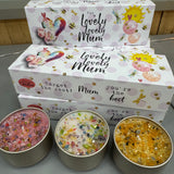 Just Because 3 Lites Collection - 3 fragrances with sprinkles of glitter &amp; tiny gems for that pretty finishing touch..&nbsp;
Quotes on the colourful gift box with image of keys read;
For a lovely lovely Mum
Forget the rest! Mum you're the best!