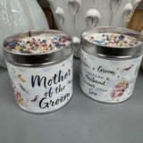 Just Because Tin Candle Collection with sprinkles of white &amp;&nbsp; rainbow coloured glitter &amp; gems on the top for that pretty finishing touch..


Meaningful quotes on the tin candle;
Mother of the Groom
Today a Groom, Tomorrow a Husband, Forever your Son&nbsp;