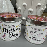 Just Because Tin Candle Collection with sprinkles of pink glitter &amp; gems on the top for that pretty finishing touch..


Meaningful quotes on the tin candle;
Just for you on Mother's Day&nbsp;
Thinking of you on your special day &amp; everyday!&nbsp;