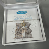 Life Charms the Thoughtful Jewellery Co.
'Me to You' Limited Edition Range - Bracelet Collection;


Quote on the Card - 'You are a Star! Never stop shining'
Silver beaded Bracelet &amp; Sparkling gold star charm
Illustration - Adorable pair of 'Me to You' Bears with string of star lights around them..
