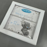 Life Charms the Thoughtful Jewellery Co.
'Me to You' Limited Edition Range - Bracelet Collection;


Quote on the Card - 'Believe in yourself and Go for it'
Silver beaded Bracelet &amp; daisy flower charm
Illustration - Adorable Me to You' Bear jumping holding an envelope..