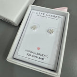 Life Charms the Thoughtful Jewellery Co.
Silver plated stud hypoallergenic Earrings collection;
Dainty CZ Diamond Heart Stud&nbsp;