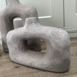 Brown textured earthy sculptured Vase - 2 sizes