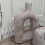 Brown textured earthy sculptured Vase - 2 sizes